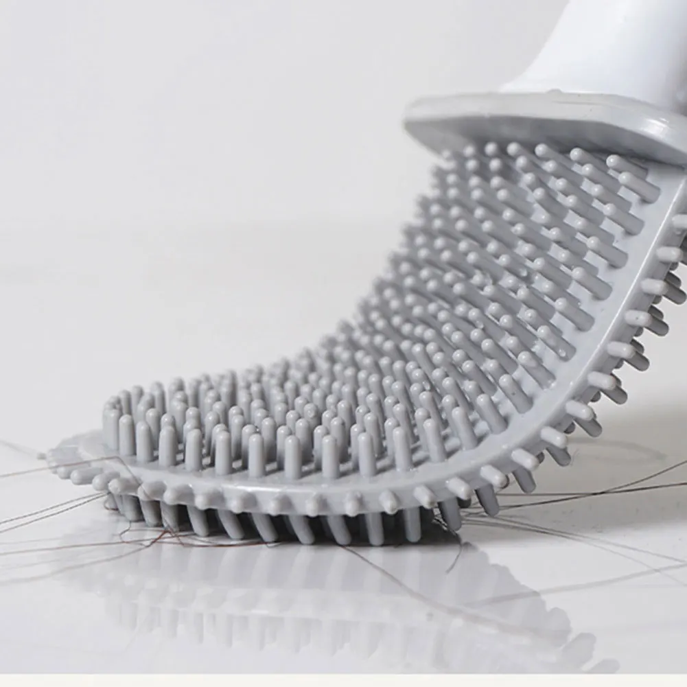 Description Picture 3 of itemFloor/Wall-Mounted Toilet Cleaning Brush Soft Rubber Tpr Bristle Toilet Cleaner Brush Bathroom Supplies