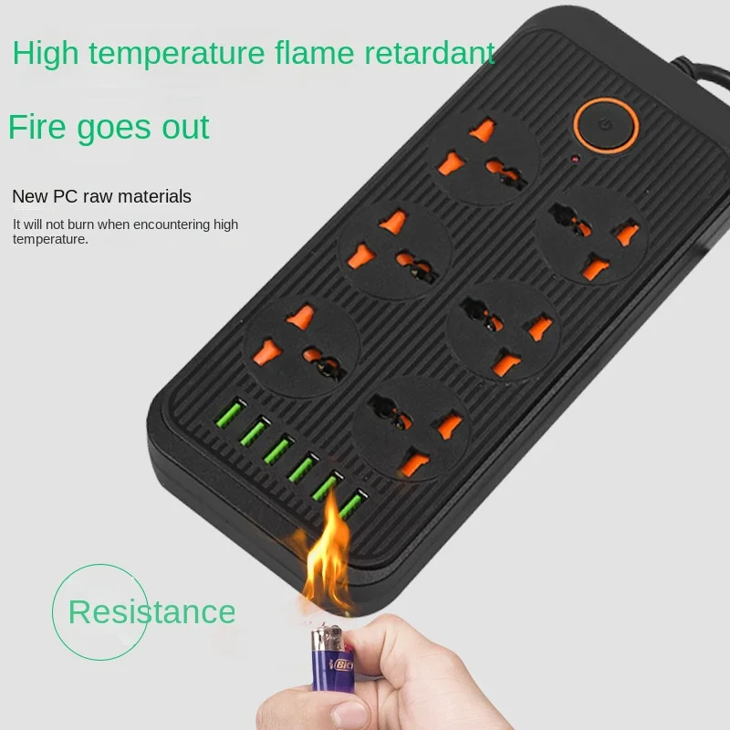 13A العالمي قطاع الطاقة مآخذ منافذ مع تمديد كابل U...