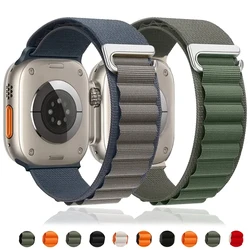 Alpine Loop Nylon Band for Apple Watch Ultra Strap 49mm 42mm 44mm 45mm 41mm 40mm C-Hook Bracelet iWatch Ultra 2 SE/9/8/7/6/5/4/3