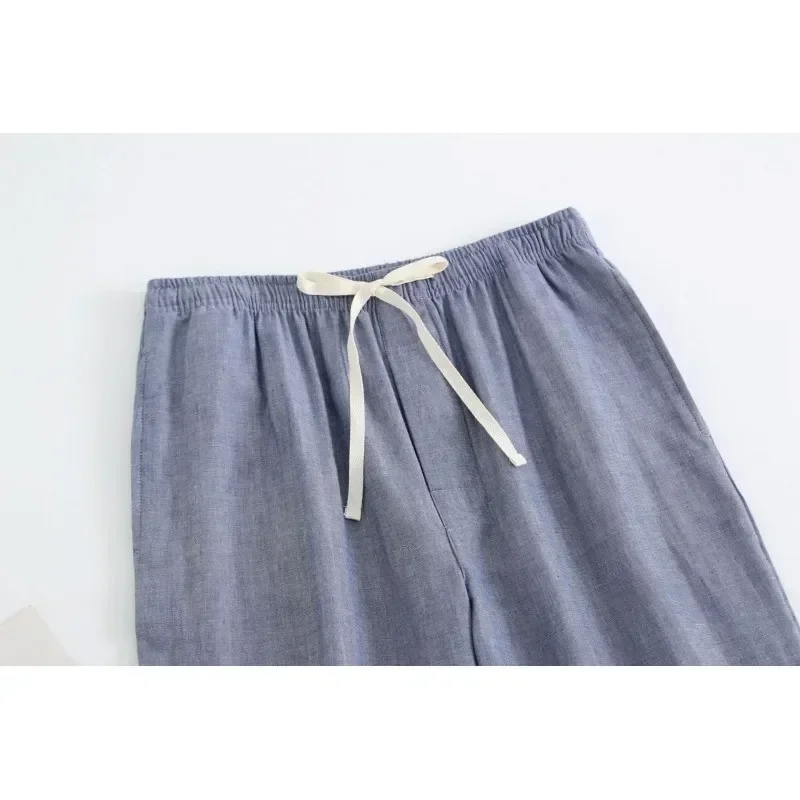 

Sleeping Sleep 2023 Trousers Autumn Pajama Home Pants Homme Pants Male Men Lounge Striped Wear Pijama Bottoms Spring 100%cotton