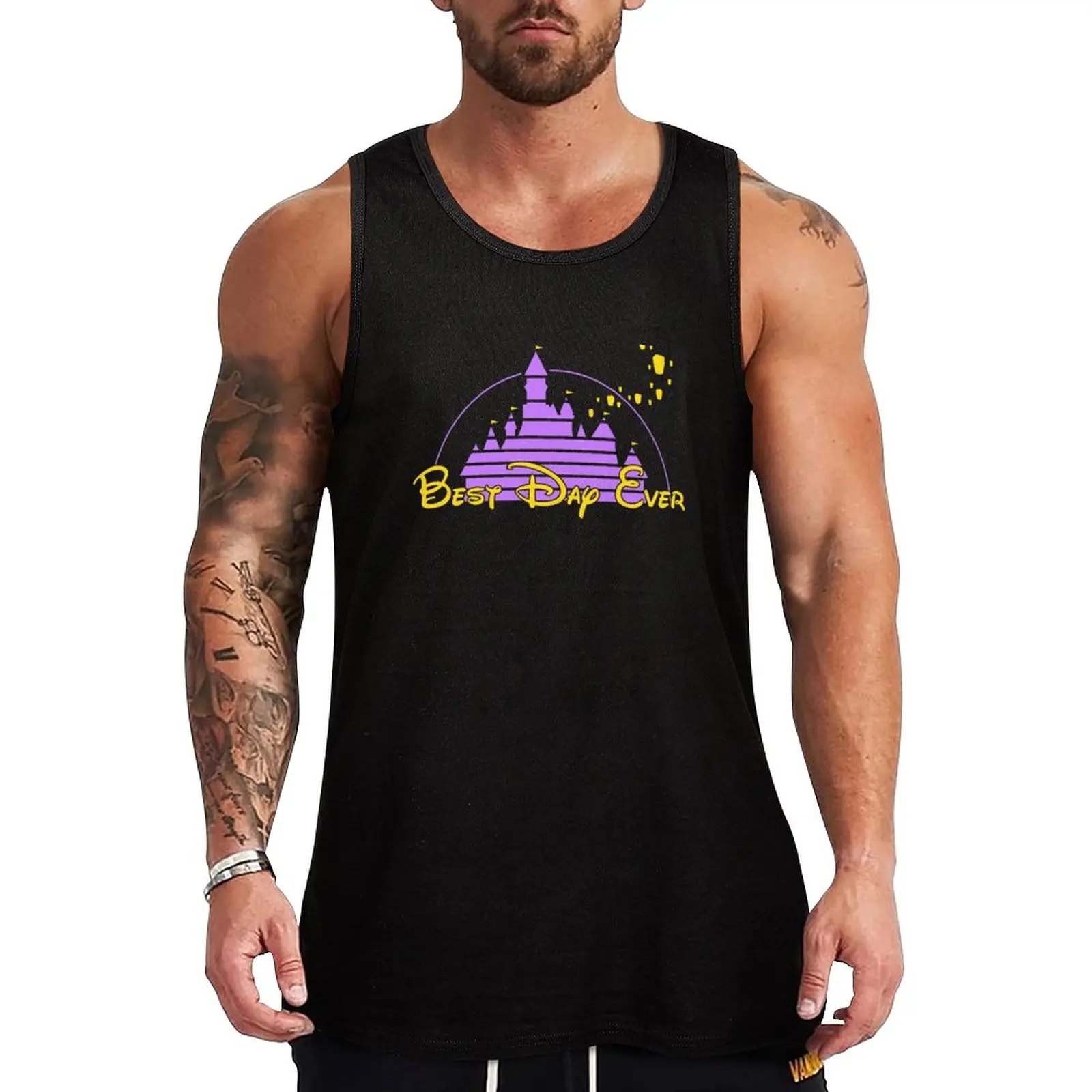 

New Best Day Ever Tank Top bodybuilding men gym training accessories