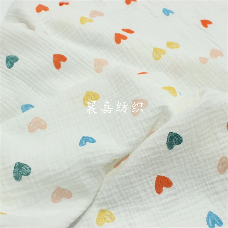 135x50cm Double Cotton Crepe Gauze Sewing Fabric, Making Children's Pajamas Anti Mosquito Pants Small Blanket Cloth