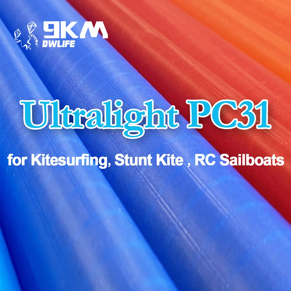 Kite Fabric 1m Icarex Ripstop 35g/m&sup2; Ultralight PC31 Polyester Spinnaker For Kitesurfing Stunt Kite RC Sailboats Repair&Make