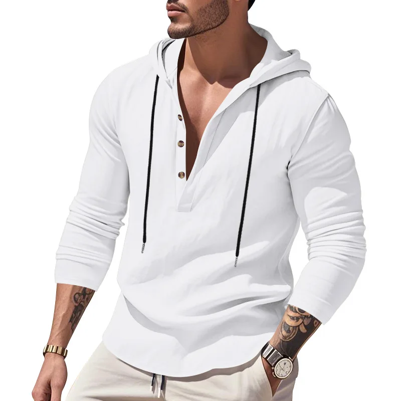 Mens Casual Autumn Winter Sweatshirt Long Sleeve Pullover Hoody