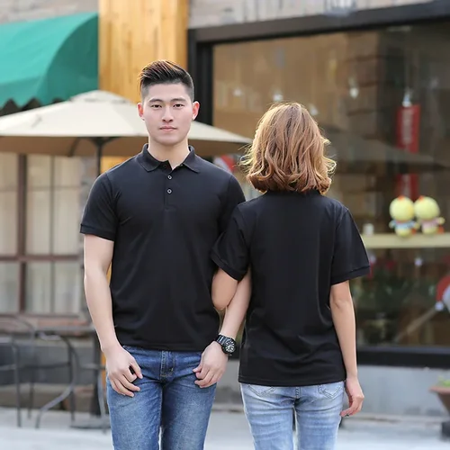 여성용 반팔 폴로 셔츠, 프린트 캐주얼 폴로 셔츠, DIY 맞춤형 로고 광고, AT023 6