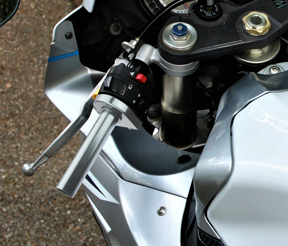 1PC Motorrad Gas Twist Griffe 20,7 MM CNC Aluminium Grip Mit Kabel Beschleuniger Moped Roller Griff Änderung Teile – Detail 25