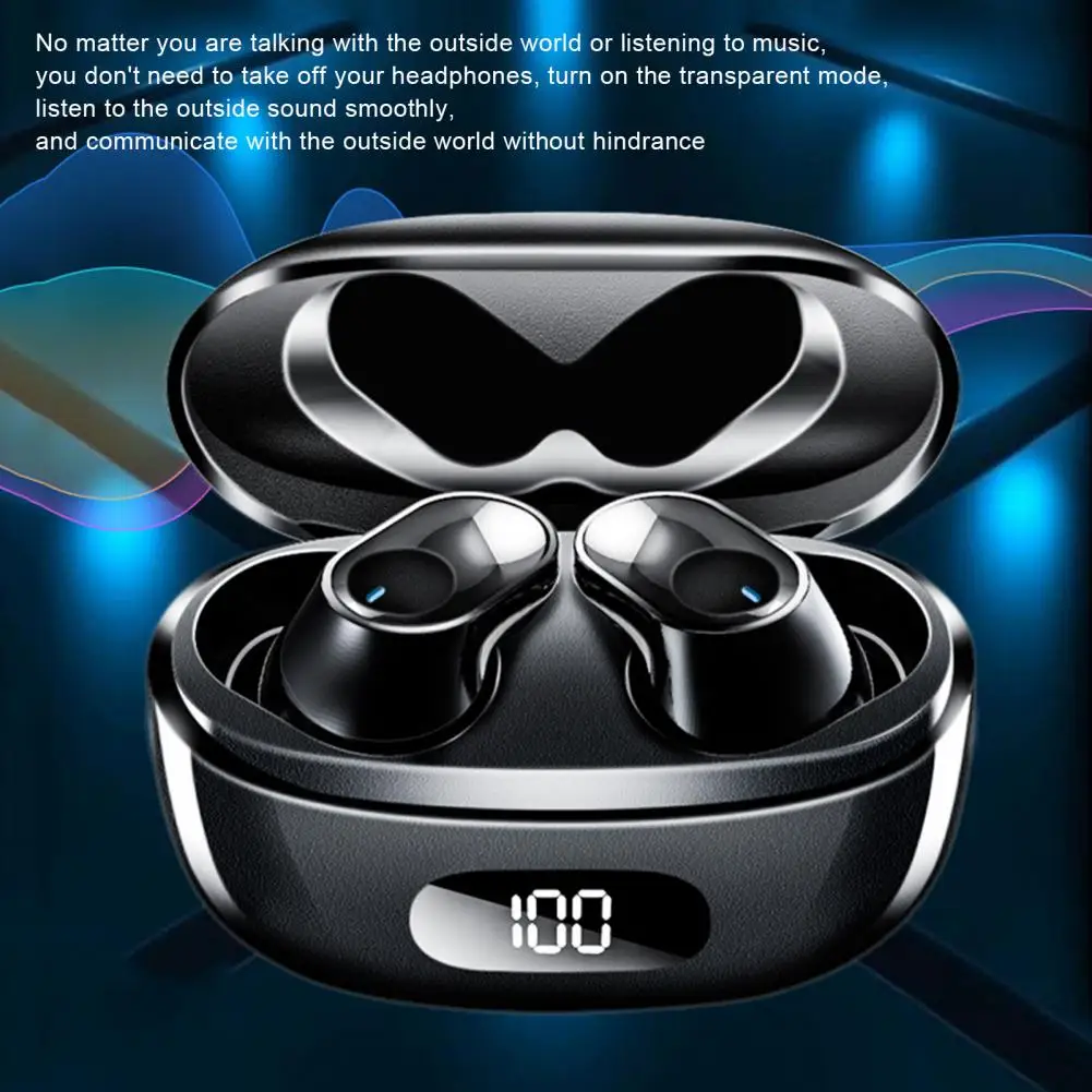 

Touch Subwoofer Intelligent Noise Reduction Stereo Surround Filter Noise Waterproof Bluetooth-compatible Earphone for Sports