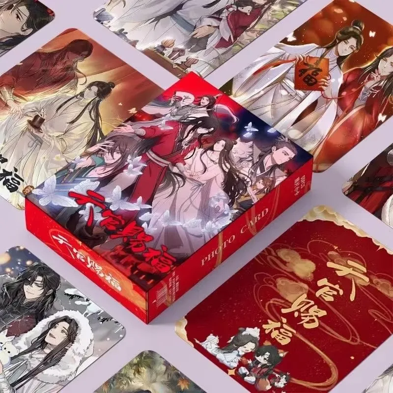 Comics Photo Cards Manga Photo Cards Photo Cards 55 Pcs/Set Heaven Official's Blessing Laser LOMO Card Tian Guan Ci Fu Xie Lian Hua Cheng 3 inches HD Photocard Fans Gift