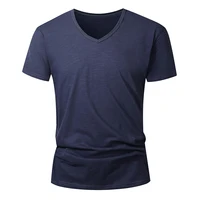 T-shirt pour homme 100% coton, manches courtes, été, noir et blanc, vêtements pour homme, doux, de haute qualité, t-shirt décontracté pour homme 2
