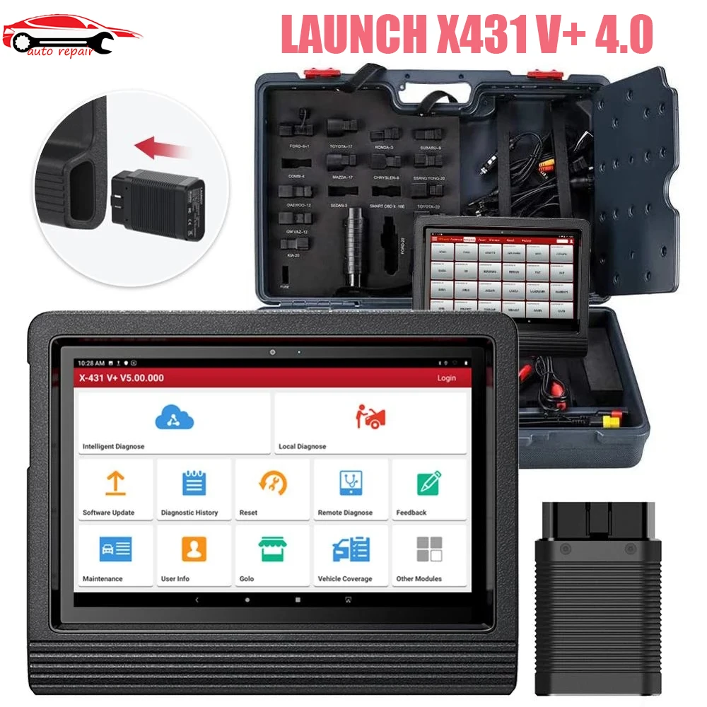 

Launch X431 V+ 4.0 Wifi/Bluetooth 10.1’’ OBD2 Scanner Full System Bi-Directional Professional Diagnostic Tool pk X-431 PRO 5 Pro