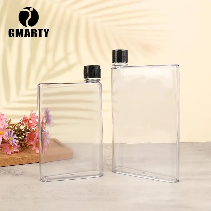 

Стеклянная прозрачная бумажная подставка Botlte, портативная бутылка для воды, плоская бутылка для напитков, чайник для ноутбука