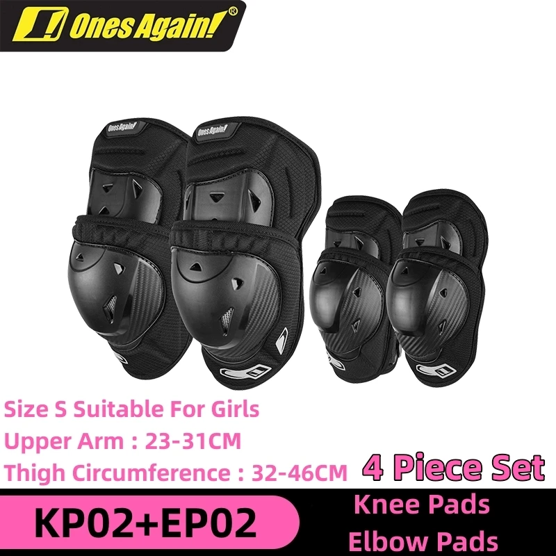 원스 어게인 4종 오토바이 무릎 팔꿈치 보호대 세트 모토크로스 보호 장비 (야외 MTB, 더트 바이크 라이딩용)