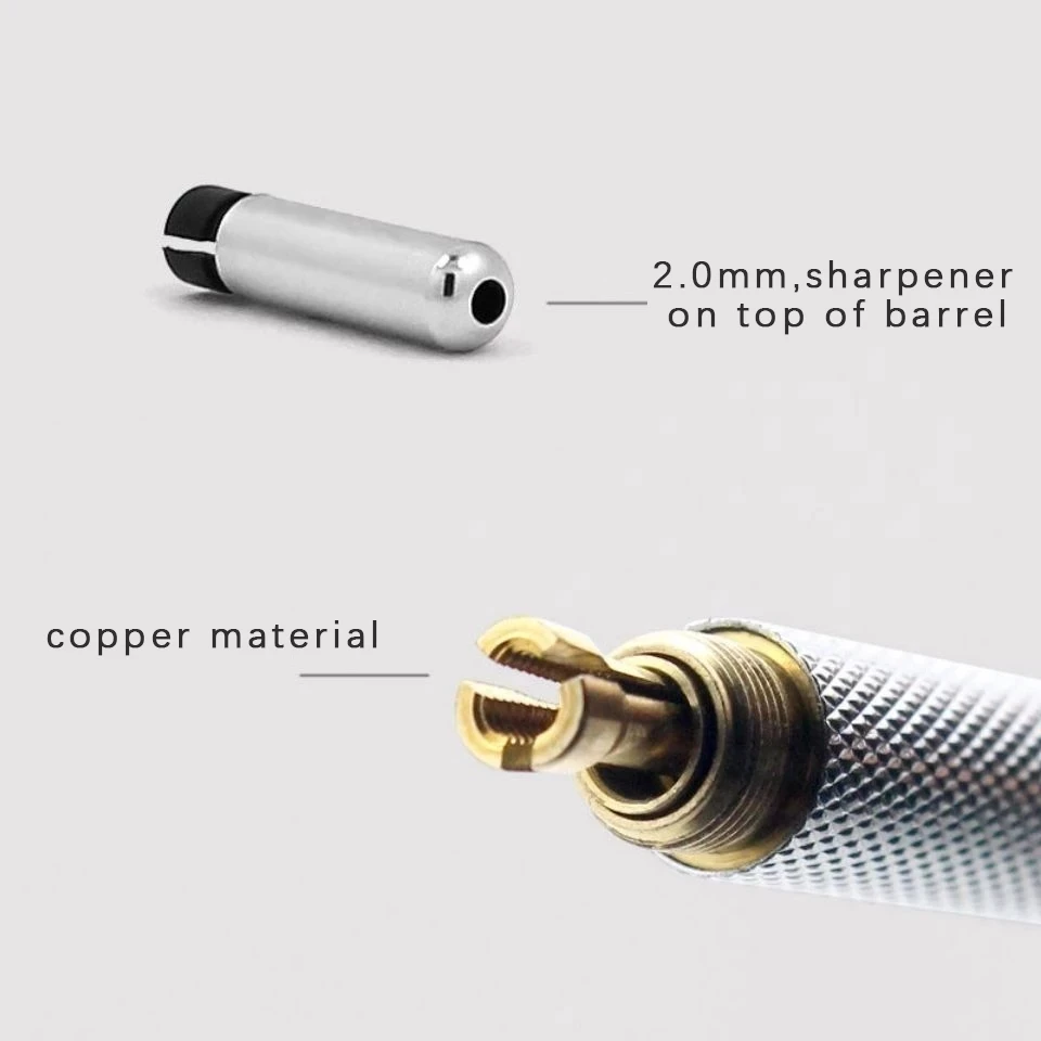 Mechanical Pencils 0.3/0.5/0.7/0.9/1.3/2.0mm Office School Writing Art Painting Tools Metal Automatic Creative Stationery