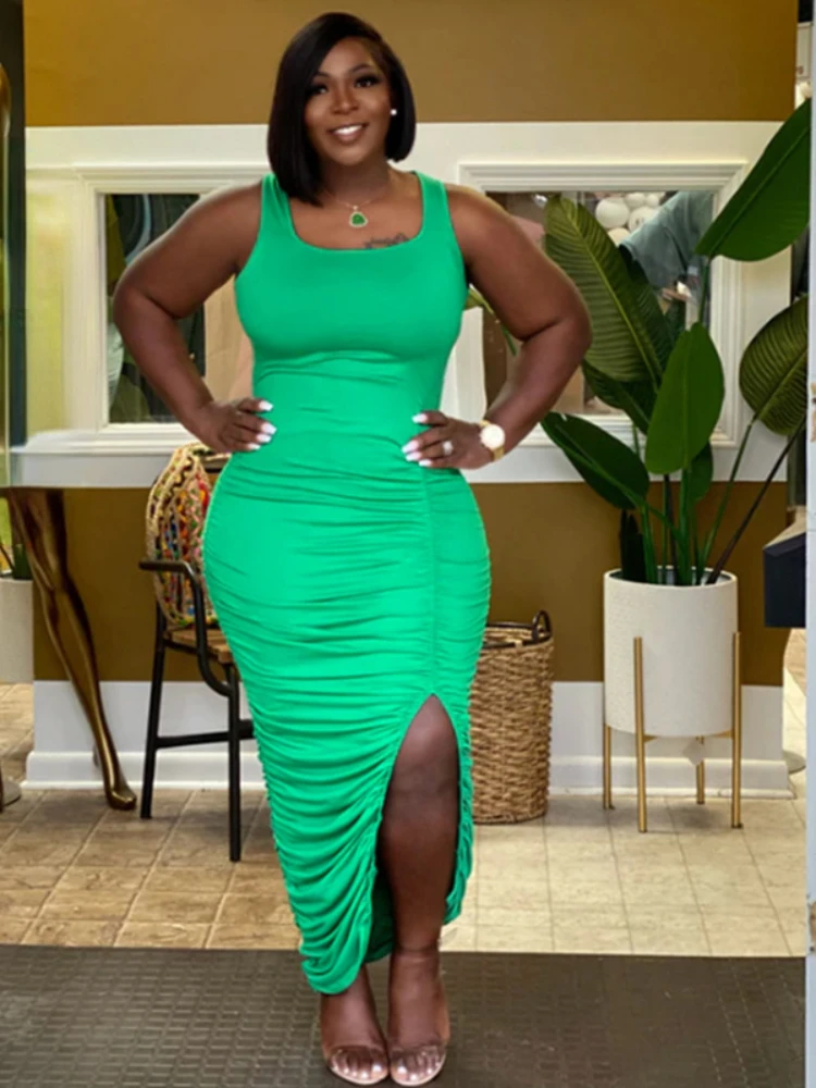 bodycon split maxi dress