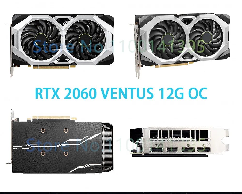 For Msi RTX 2060 12GB RTX2060 VENTUS 12G OC 8-Pin Graphics Card PC Video Card Discrete Graphics Card High Quality Fast Ship video card for pc