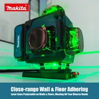 Niveau laser numérique Makita 360 degrés X4 16 lignes, auto-nivelant, outil de mesure de précision pour extérieur, lignes verticales croisées 2