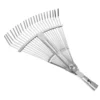 Stainless Steel Telescopic Handle Leaf Rake Carbon Grass Wire Wooden Garden Metal Rakes Leaves for Gardening Adjustable 2
