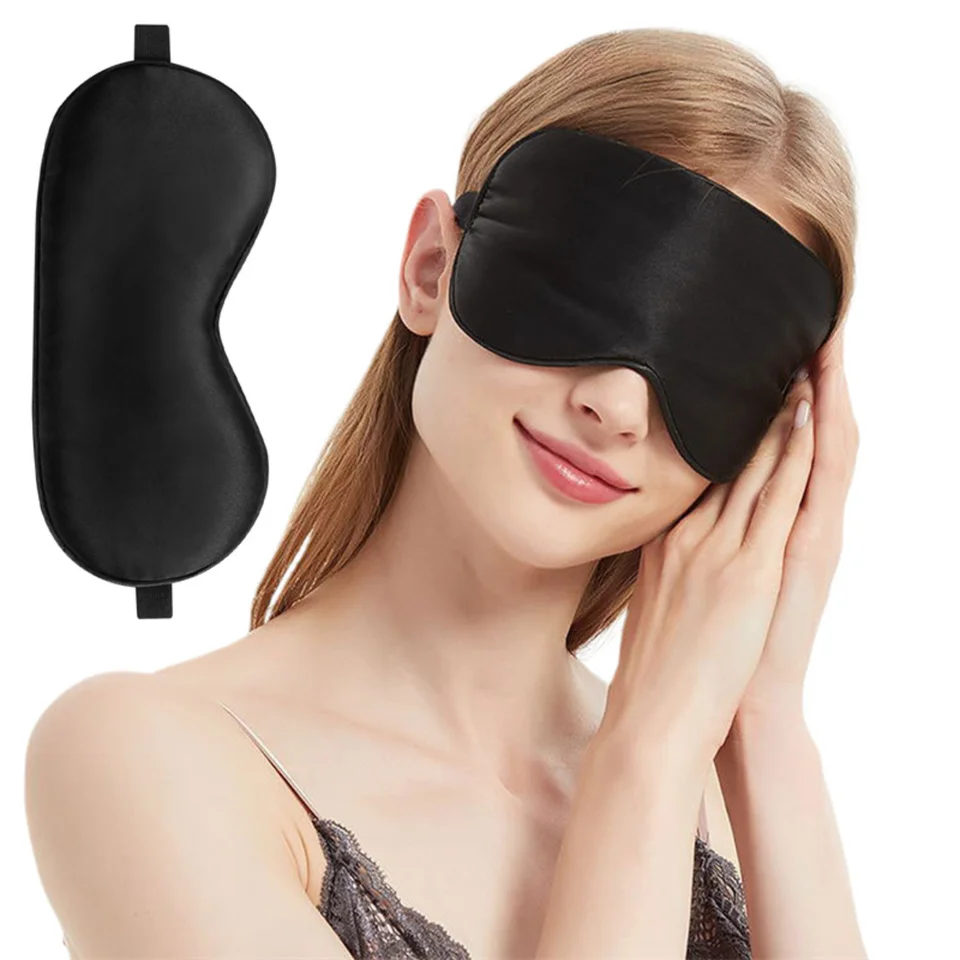 Ultra Soft Black Eye Mask for Restful Sleep