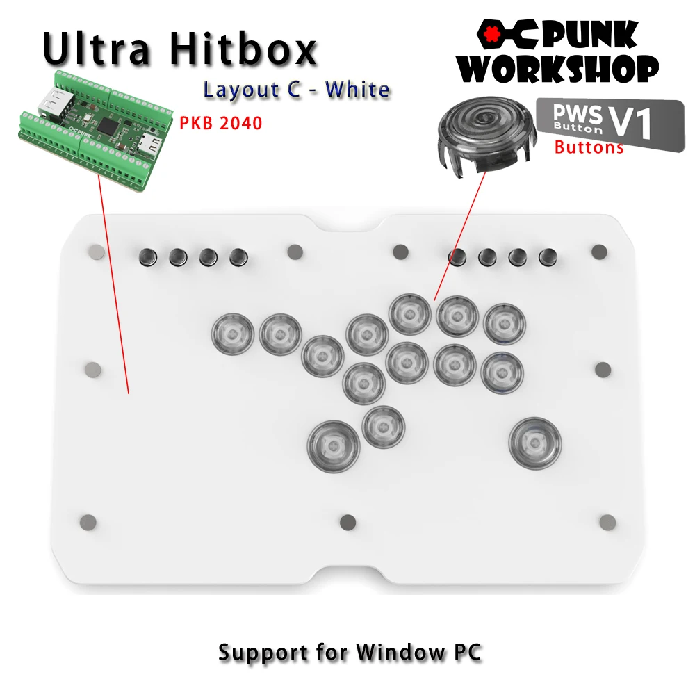 パンクワークショップ　Ultra Box PKB PKB PC】ULTRA BOX レバーレスコントローラー (ボタンレイアウト