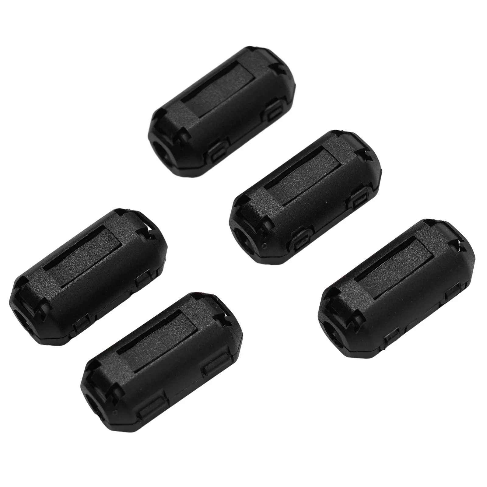 5Pcs 3.5/5/7mm Toroidal Core Ferrite Bead Clip Choke RFI Noise Filter Clip Noise Suppressor Filter Ring Wiring Cable Clamp Tools