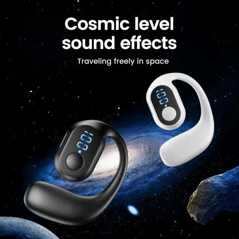 KY2 Pro Ear Hook Wireless Earphones Bluetooth-compatible 5.3 Mini Handsfree Waterproof Sport Music Headset Single  Earbuds 4