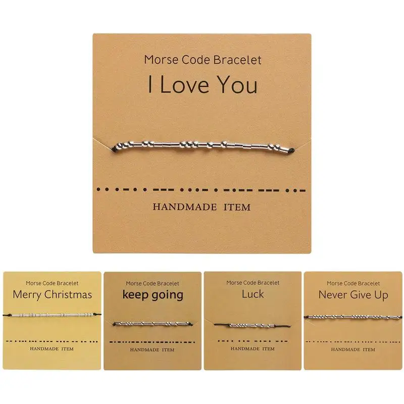 Codice Morse Regali Divertenti Bracciali Cordoncino Messaggio Segreto Bracciali Best Friend Regali Di Ispirazione Incoraggiamento Motivazionale
