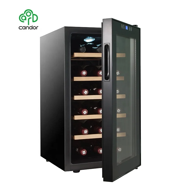 18 bottles small wine fridge Glass Door Mini Wine Cellar Fridge Single Zone Electric Wine Refrigerators For Sale