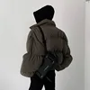 FEWQ Autumn American Vibe Thickened Cotton Jacket Men's Winter 2023 Solid Color Sleeve Design Male Tops Fashion 24X2167 5
