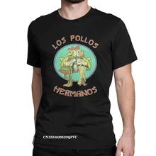 Los Pollos Hermanos Men's Tops T Shirts Fast Food Vintage Tees Harajuku Crew Neck Tee Shirt Pure Cotton Aesthetic Camisas