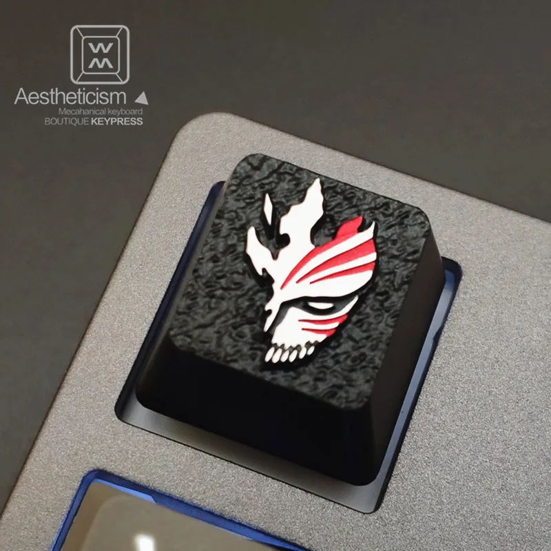 Morte Falsa Face Liga de Alumínio Chave Tampa Personalização Criativo Metal Maquinaria Teclado Keycap r4 Esc 1pc - Imagem 2