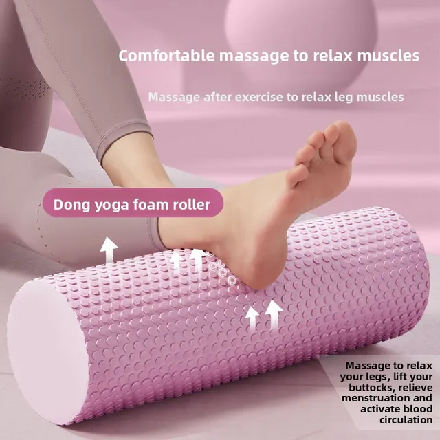 EVA Yoga Foam Roller High Density Pilates Fitness Muscle Massage 30cm 10cm Diameter Unisex for Home Gym Workout Recovery 2