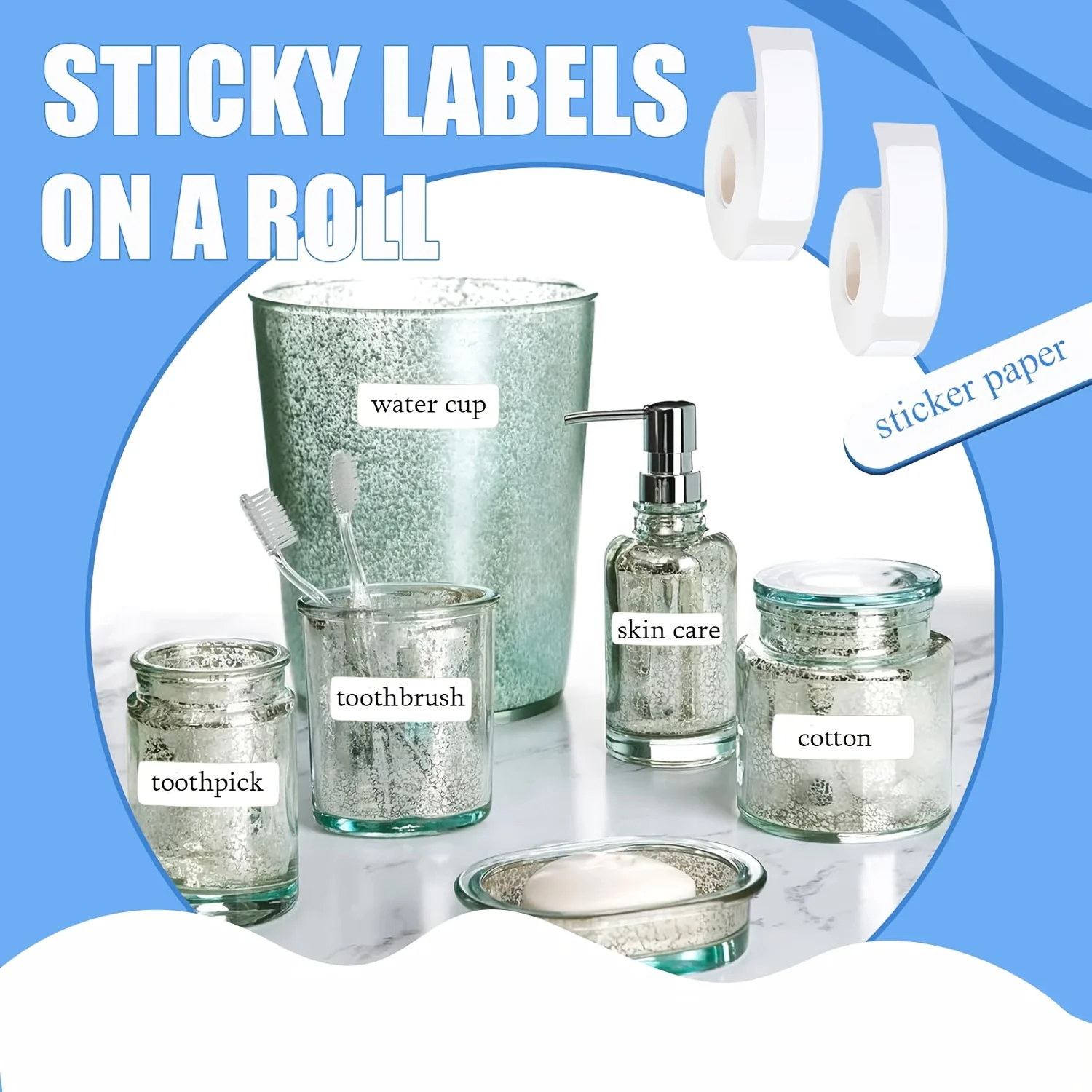 12x40mm 흰색 감열 라벨 3/6롤 160 라벨/롤 (P15 D30 D35 Q30 P11 P12 HP3 HP4 프린터용) 가정 사무실 학교용