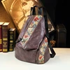 Retro Genuine Leathe Women Backpack Embroidered Design Ladies Bag Travel Backpacks Mother Anti-Theft Backpack Fashion Trend 2