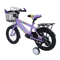 Vélo pour enfants de 14 pouces pour les enfants de 3 à 6 ans avec roues d'apprentissage, panier, siège réglable et pneus antidérapants 5