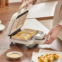 220V Electric Sandwich Maker Multi-functional Breakfast Maker Waffle Timing Bread Machine Double Plate Sandwich Pancake Machine 2