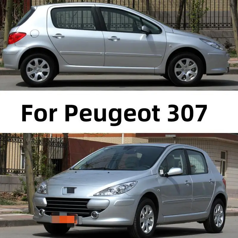 For Peugeot 307 2004-2013 Cars Accessories Window Visors Rain Sun Guard Vent Wind Deflector Weathershield Slim Moulding Trim car window visor car window deflectors