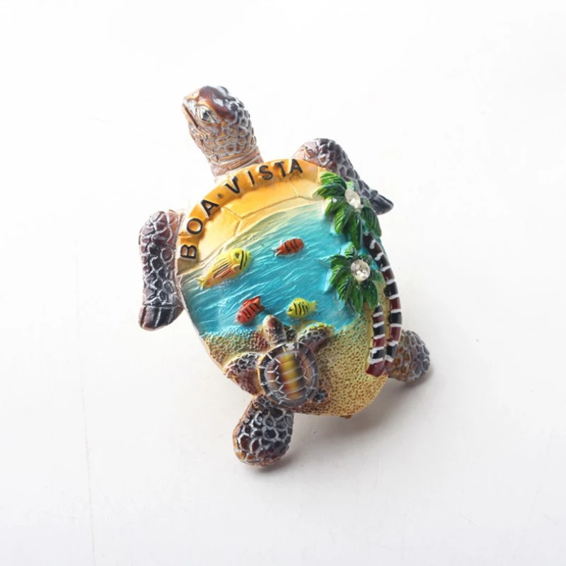Cape Verde Travelling Souvenirs Fridge Magnets Cute Turtle Manetic Stickers for Message Board Kawaii Gifts Crative Home Decor