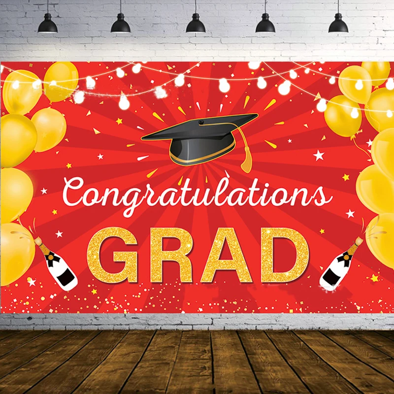 2022 Congrates Grad Background Wall Banner Class Of 2022 Backdrop Happy Graduation  Day Cheer Finish High School College Garland| | - AliExpress