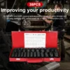 35PCS 1/2inch Drive Metric Impact Socket Set Metric Drive Deep Socket Wrench For Air Pneumatic Repair Tools 12.5mm Dropshipping 3