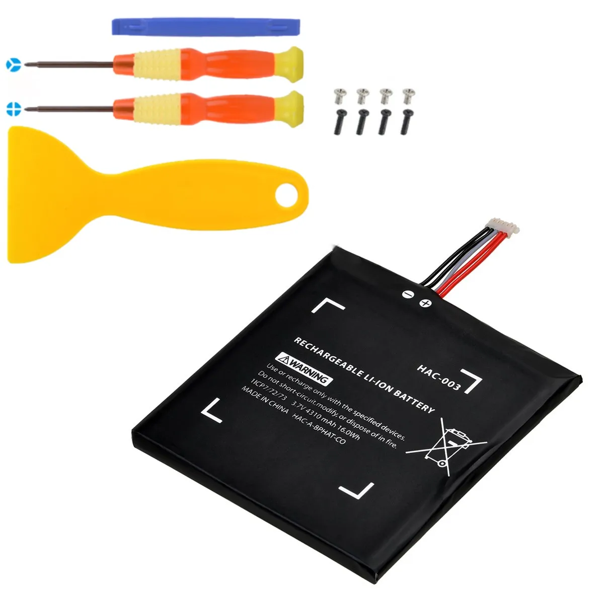 

HAC-003 HAC 003 Аккумулятор для консоли Nintendo Switch контроллер 3,7 V 4310mAh литий-ионный аккумулятор с установочными инструментами