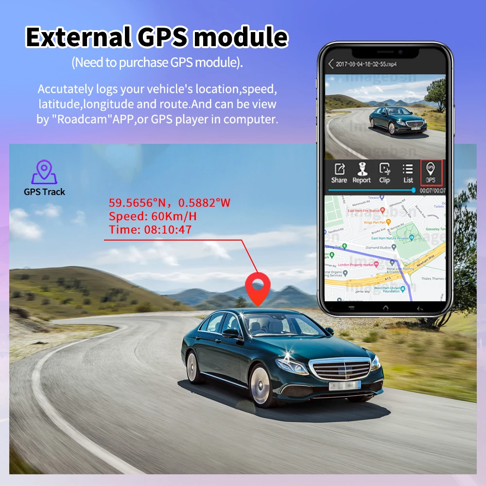 Imagebon  ī÷  ȵ̵ ڵ  ķ, 2K Ĺ ī޶, 24 ð  , GPS ̼ ú, ڵ DVR, 9 ġ