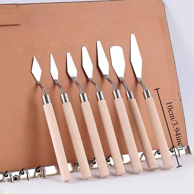1set Stainless Steel Buttercream Spatula Cake Creamer Pastry Tools Oil Painting Tinting Spatula Kitchen Accessories 2