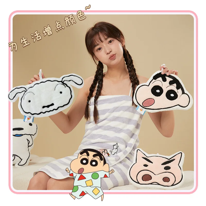 

Crayon Shin-Chan Hand Towel Cute Anime Children Bathroom Towel Water Uptake Quick Drying Wipe Hands Kawaii Towel Cute Girl Gift