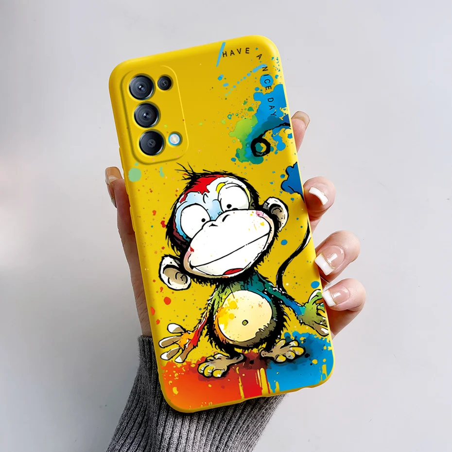 Cute Bear Cartoon Frog Silicone Soft Cover for OPPO Reno5/Reno5 Pro 5G