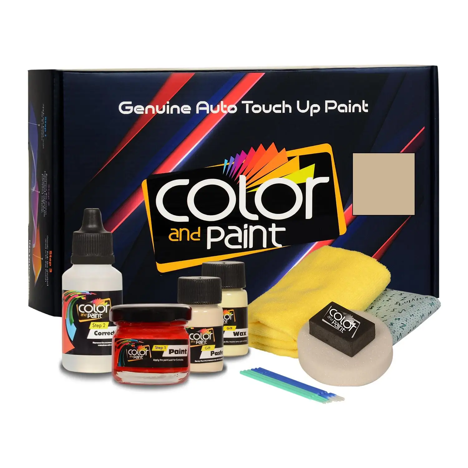 

Color and Paint compatible with Smart Automotive Touch Up Paint - TRIDION GOLD BEIGE MET - 1802 - Basic Care