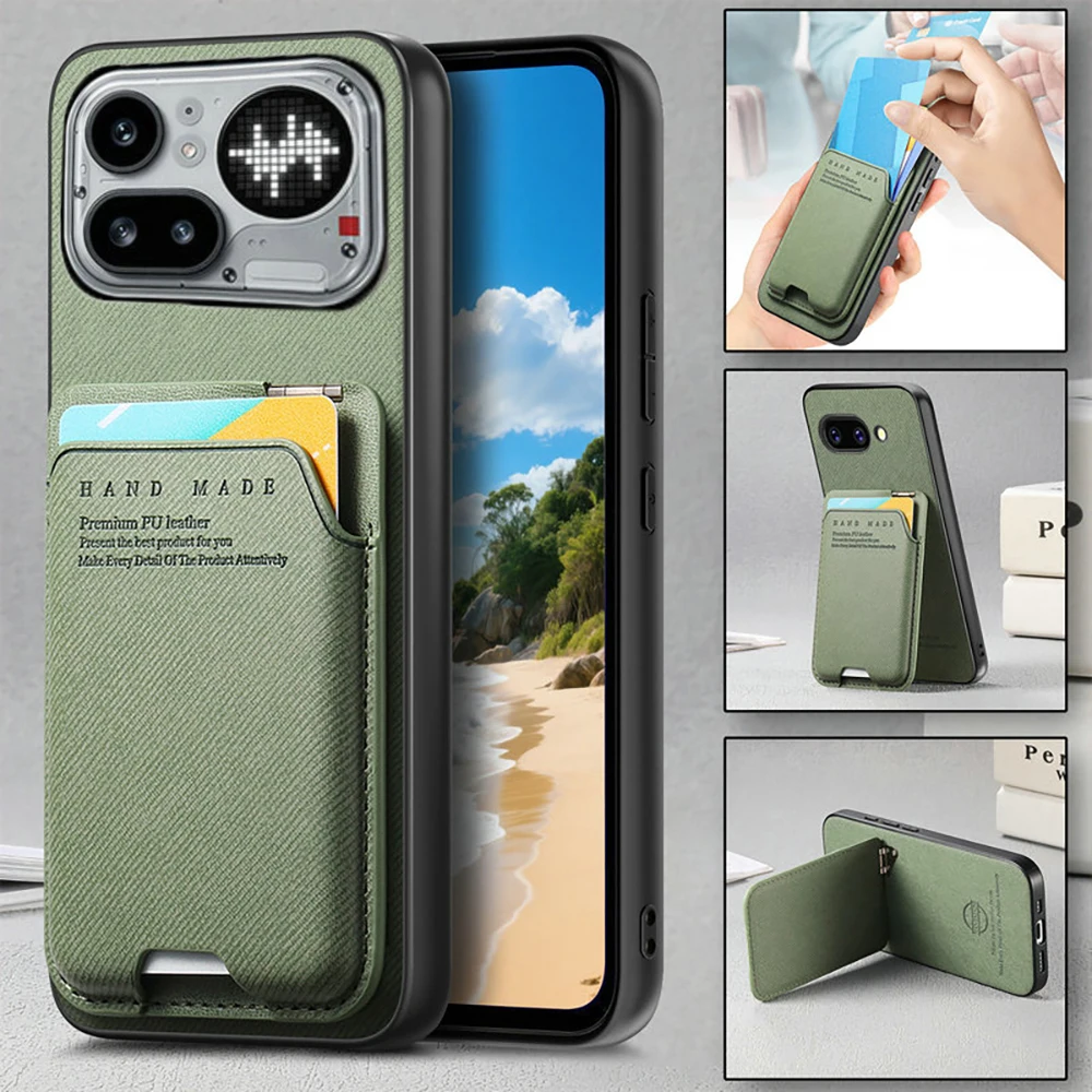 Luxury Armor Leather Card Stand Case in Premium Design - Enhanced Protection and Style