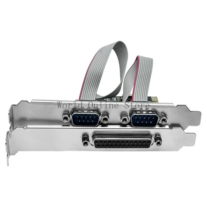 데스크탑 87HC용 2 포트 RS232 포트 COM 프린터 병렬 포트 LPT PCIE 카드 어댑터