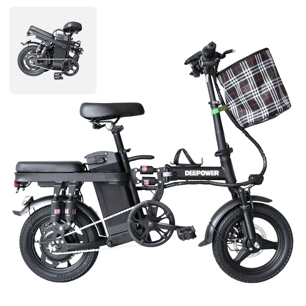 Description Picture 2 of itemElectric Bicycle New DEEPOWER 400w motor 48v15ah battery adult Electric bike 14 inch Convenient and portable Foldable E-bike