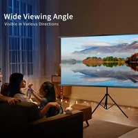 72-inch projection screen with stand, 16:9 aspect ratio, foldable and wrinkle-resistant, washable, portable, suitable for indoor - Image 6