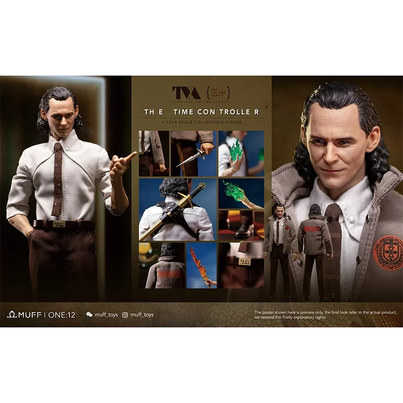 MUFFTOYS MF02 TVA 時間変異取締局 ロキ1/12 Loki In Stock 100% Original MUFF Toys 1/12 Time Variance